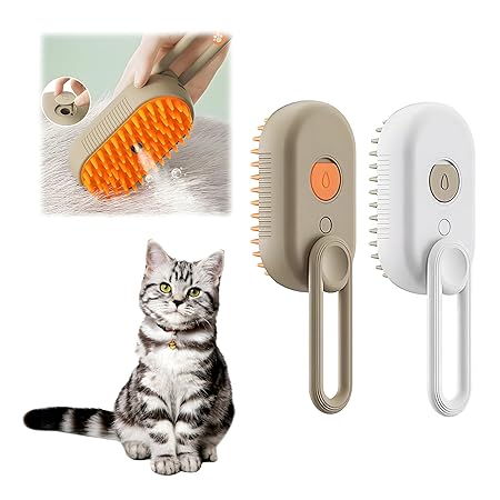 CEPILLO A VAPOR PARA MASCOTAS, ELIMINA PELO Y SUCIEDAD AL INSTANTE.