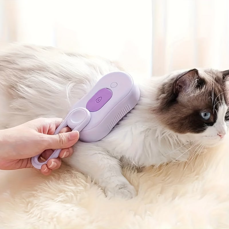 CEPILLO A VAPOR PARA MASCOTAS, ELIMINA PELO Y SUCIEDAD AL INSTANTE.